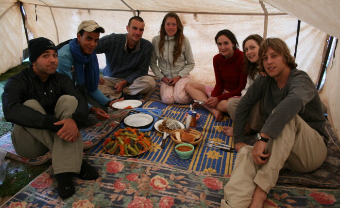 Wild camping , atlas mountains