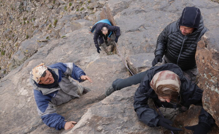 Rock climbing in the Atlas mountains