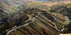 Road to Ouarzazate through the mountains of Morocco